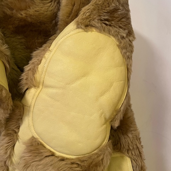 ACNE Studios Lamb Shearling Sheepskin coat teddy bear Green Brown - Picture 15 of 16